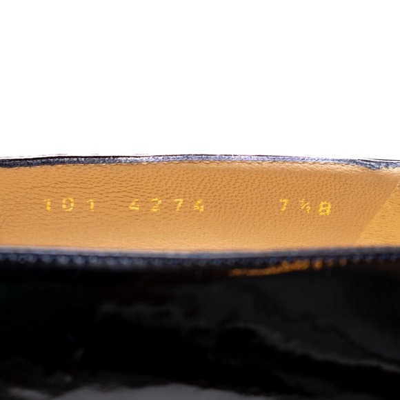 Vintage GUCCI Tom Ford Fall 1995 Iconic Horsebit Pumps – Navy Patent Leather Sz7 - Picture 9 of 12